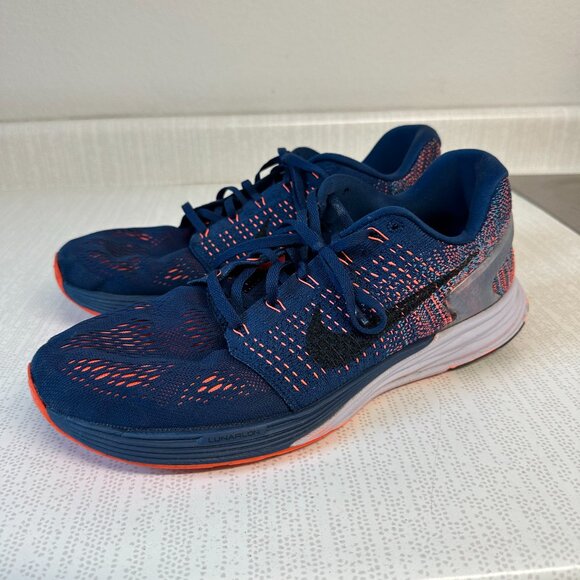 Nike Other - Nike LunarGlide 7 Blue Orange Running Shoes Athletic Sneakers Men's Size 11.5